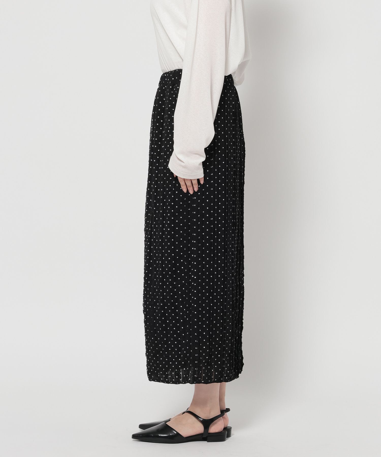 LOWRYS FARM「チビフリルカットタイトスカート」|スカート|