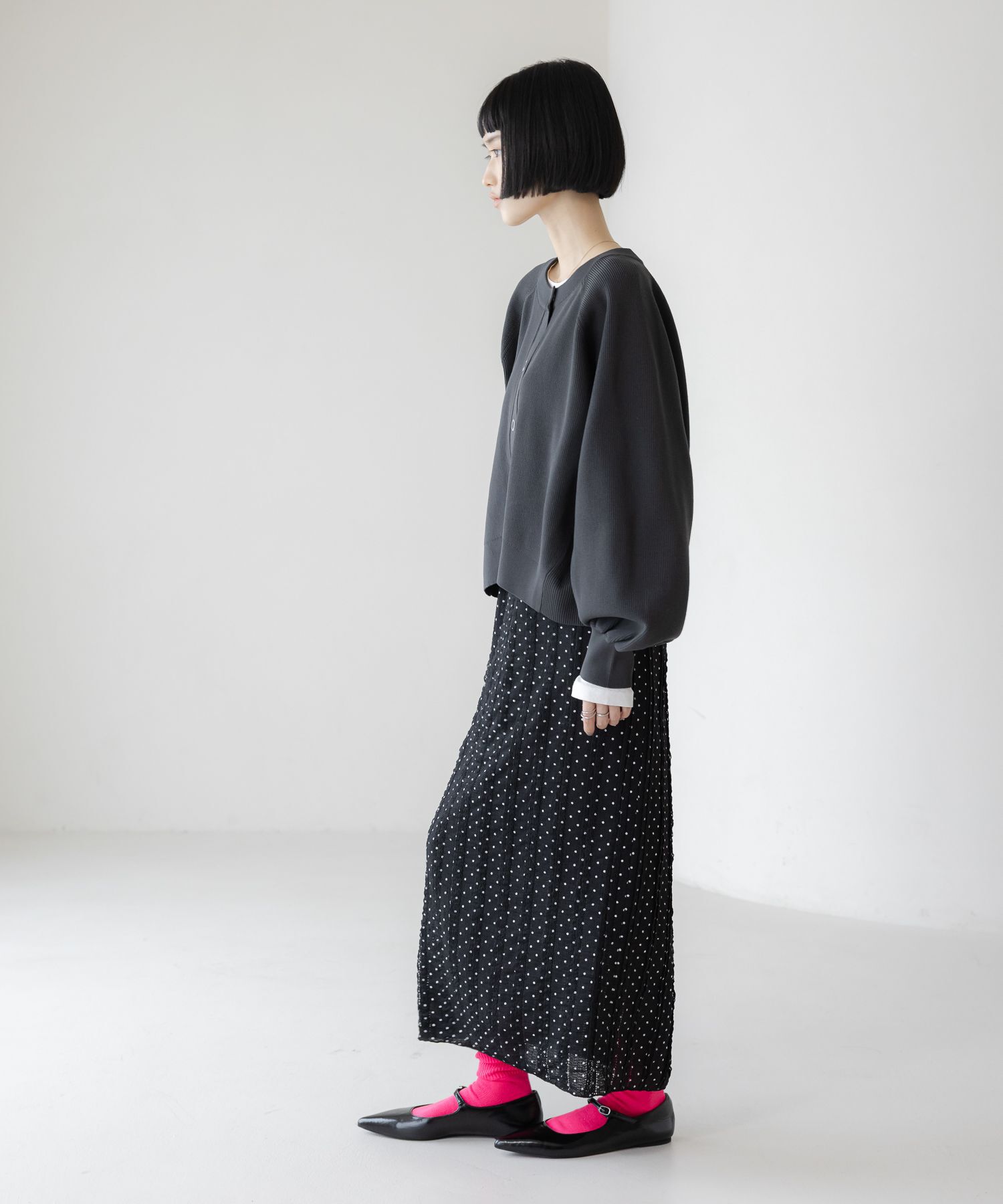 LOWRYS FARM「チビフリルカットタイトスカート」|スカート|