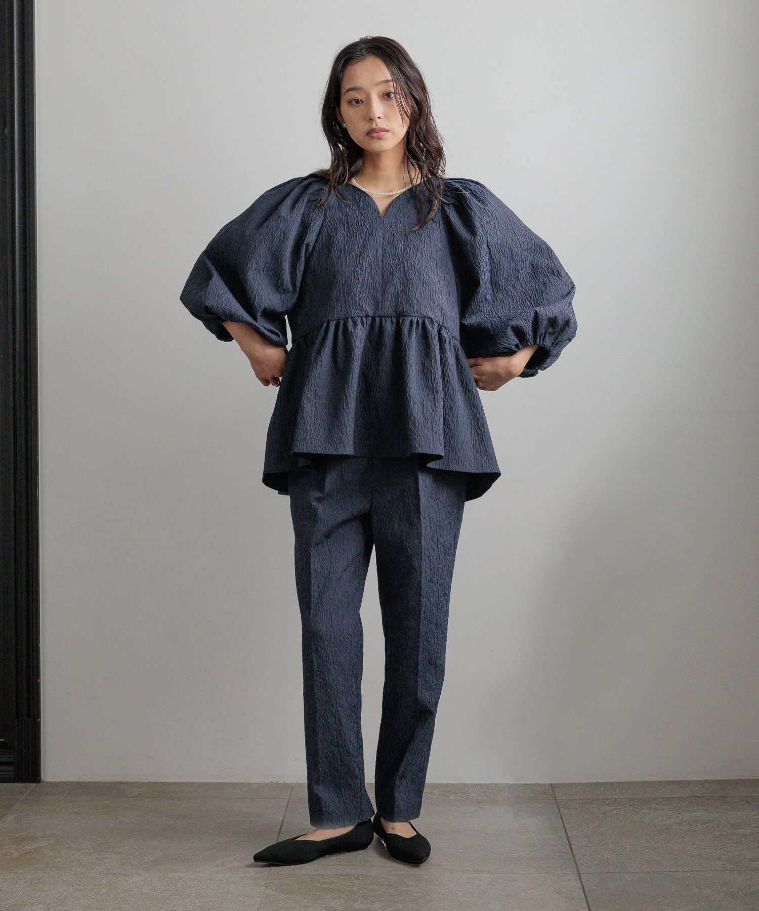  「【入卒／セレモニー】ジャガードブラウス」|シャツ・ブラウス|