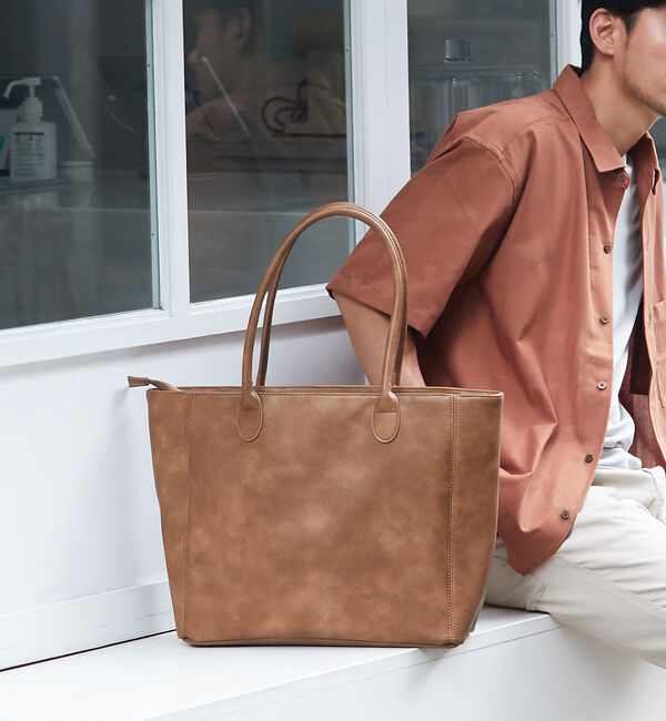 ABAHOUSE「【展開店舗限定】ネオレザー トートバッグ」|トートバッグ|ブラウン