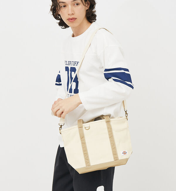 ABAHOUSE「【DICKIES/ディッキーズ】AUTHENTIC CANVAS TOTE S」|トートバッグ|ベージュ