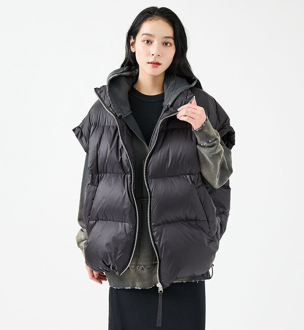 ABAHOUSE「【upper hights / アッパーハイツ】Chur BIGシルエット ダウ」|ダウン|ブラック