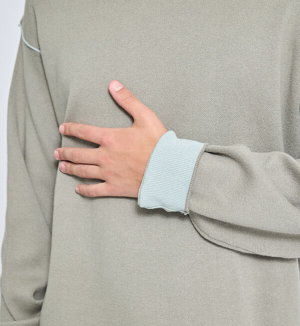 ABAHOUSE「【リバーシブルカラー】14Gコットン ニットスウェット / クルーネックプルオー」|ニット・セーター|