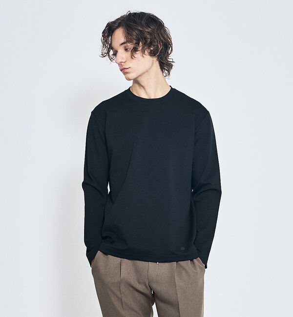 ABAHOUSE「Eco Vero ストレッチポンチ ロンT / クルーネック」|Tシャツ・カットソー|