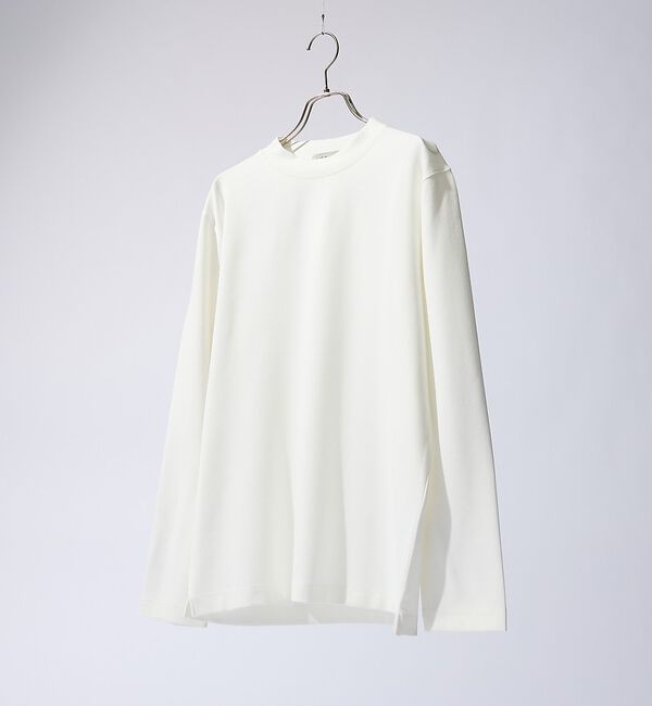 ABAHOUSE「【SMART CLOSET / WEB限定】抗菌防臭 ポンチモックネック 長袖T」|Tシャツ・カットソー|ホワイト