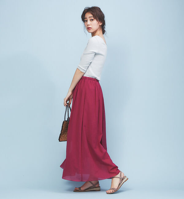 Rouge vif「ギャザーロングスカート」|スカート|
