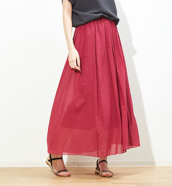 Rouge vif「ギャザーロングスカート」|スカート|パープル