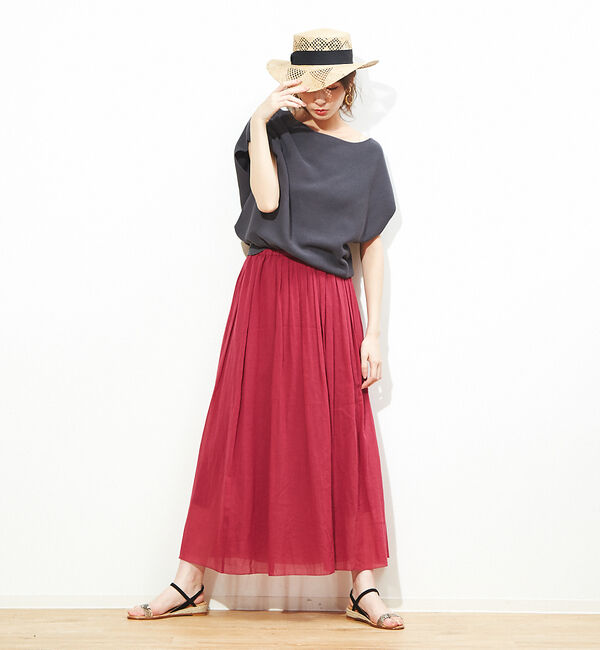 Rouge vif「ギャザーロングスカート」|スカート|