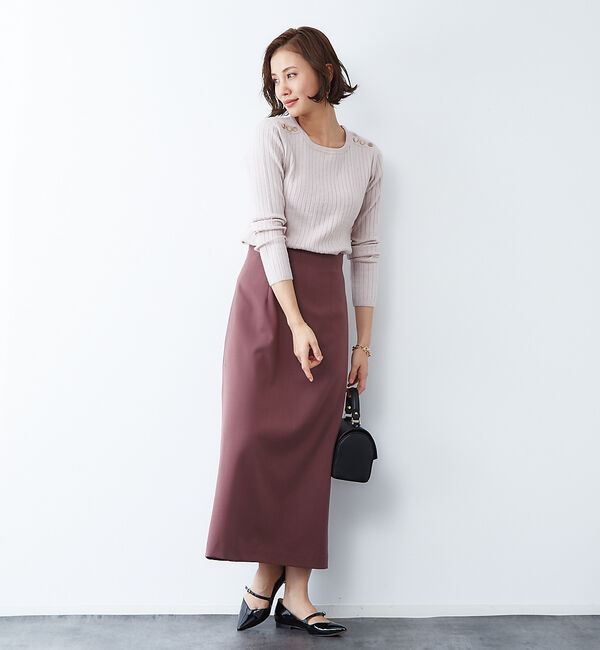 Rouge vif「ウール混セミフレアスカート」|スカート|