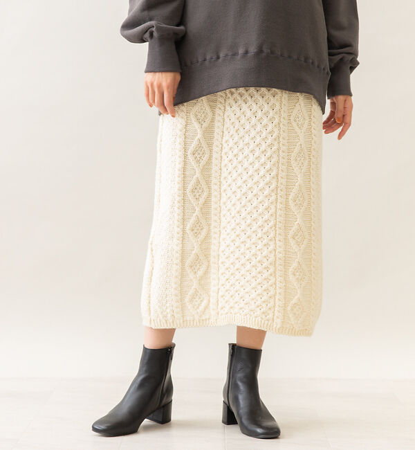 Rouge vif「Island Tides ニットスカート」|スカート|ホワイト