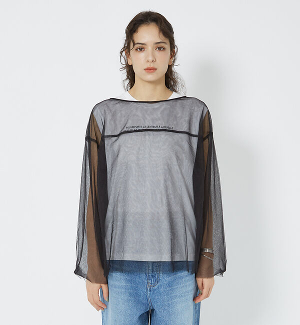 Rouge vif「2WAYチュールシアーブラウス」|シャツ・ブラウス|