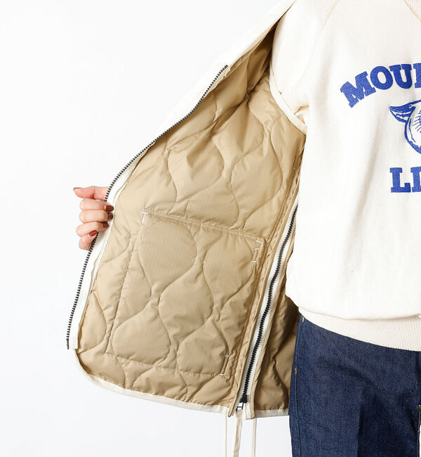 Rouge vif「【TAION / タイオン】ミリタリー VネックWジップレースアップ ダウンベス」|ダウン|