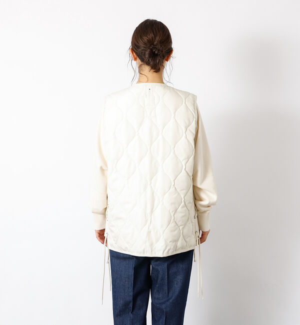 Rouge vif「【TAION / タイオン】ミリタリー VネックWジップレースアップ ダウンベス」|ダウン|