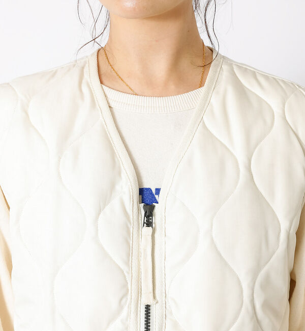 Rouge vif「【TAION / タイオン】ミリタリー VネックWジップレースアップ ダウンベス」|ダウン|