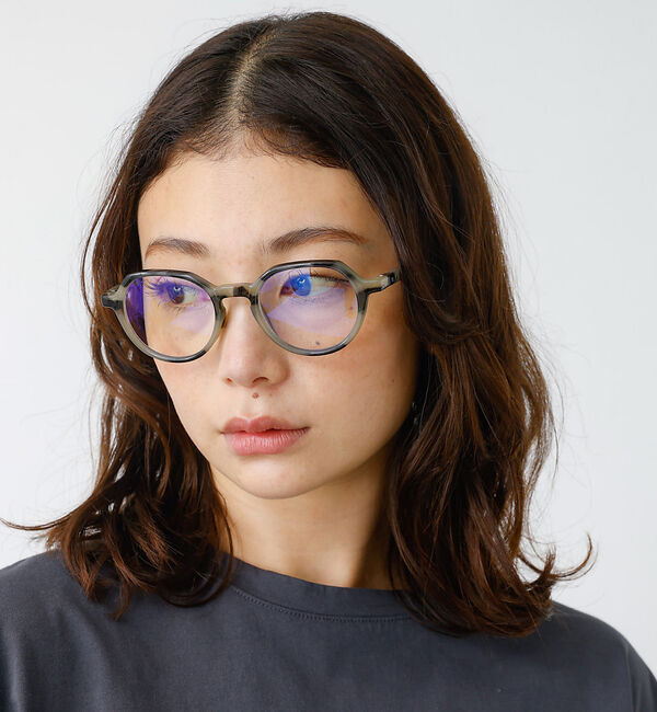 Rouge vif「【LE FOON / ルフォーン】クラウンパントダテメガネ / ブルーライトカッ」|メガネ|ベージュ