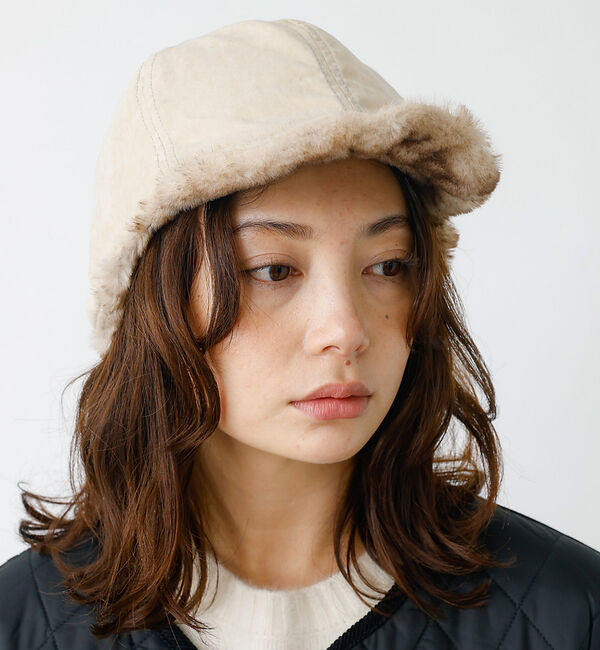 Rouge vif「【RUBEN】リバーシブル ファーキャップ / RUS-8282」|その他|アイボリー