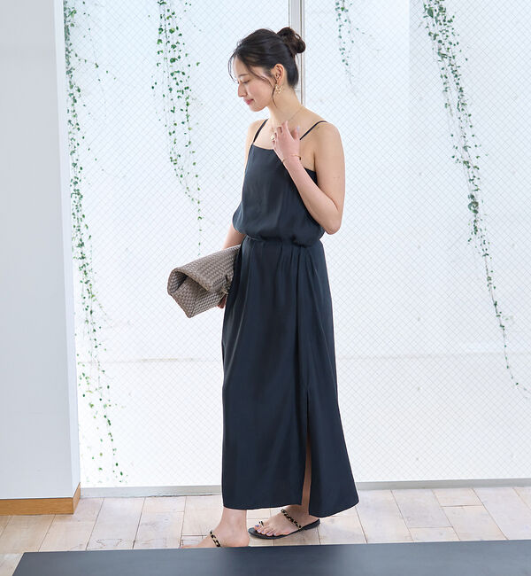 Rouge vif「アシメドレープキャミワンピース」|ワンピース|