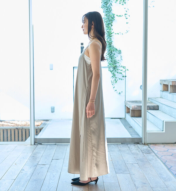 Rouge vif「アシメドレープキャミワンピース」|ワンピース|