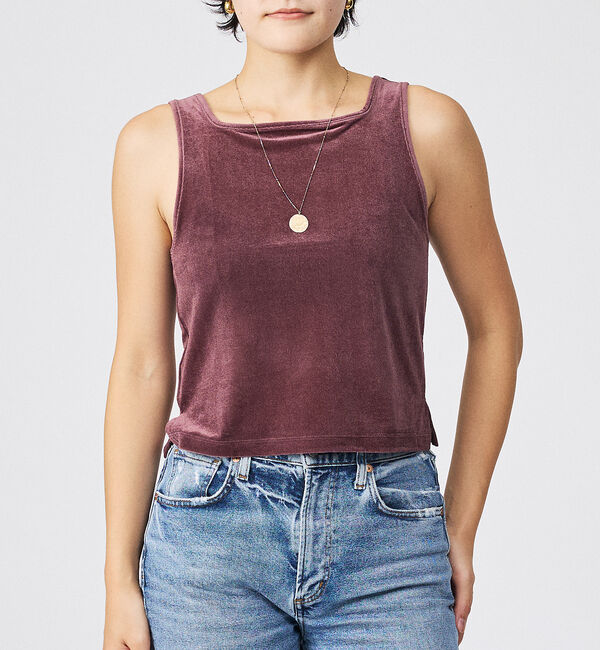 Rouge vif「【Keena/キーナ】ベルベットタンクトップス/トップス/ベロア/レイヤード【W」|キャミソール|ピンク