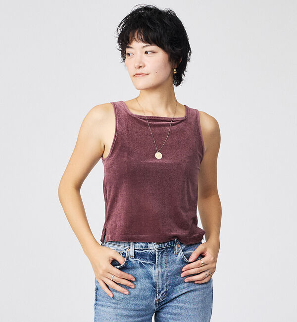 Rouge vif「【Keena/キーナ】ベルベットタンクトップス/トップス/ベロア/レイヤード【W」|キャミソール|