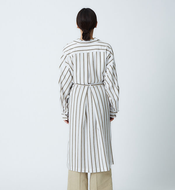 qualite「【ITALY MANTECO社】ストライプオーバーコート」|その他|