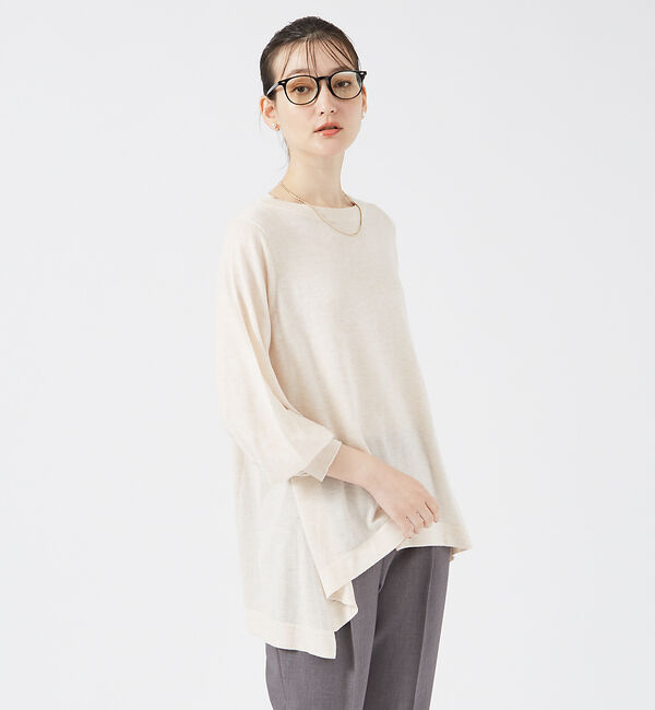 qualite「ヘムラインドレープニット」|ニット・セーター|