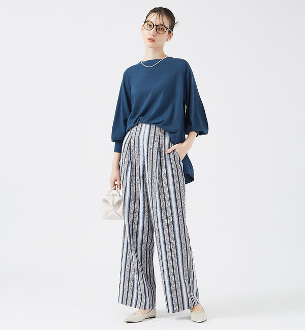 qualite「ヘムラインドレープニット」|ニット・セーター|ブルー