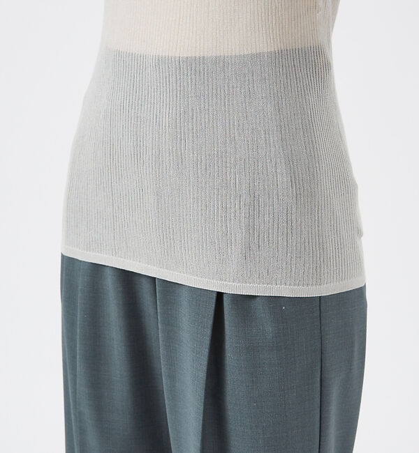 qualite「シャイニーリブニット」|ニット・セーター|