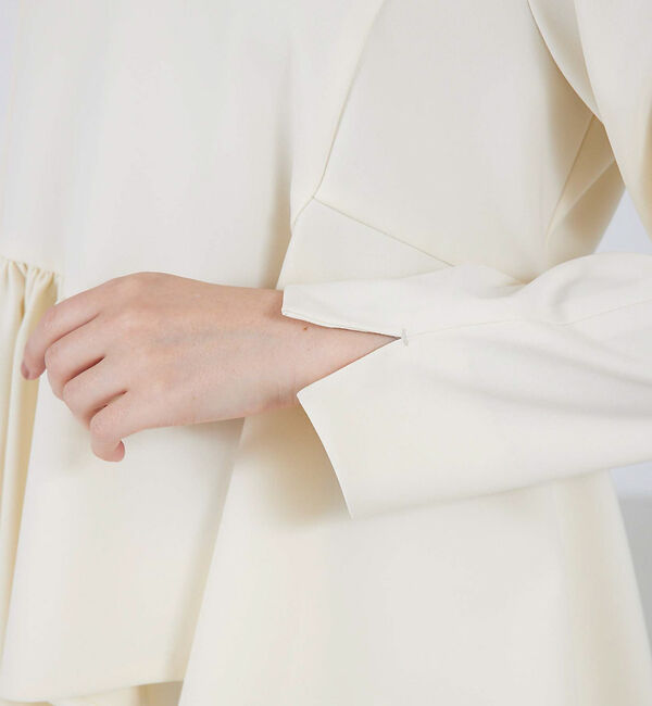 qualite「ペプラムギャザーアシメブラウス/オケージョン/セレモニー」|シャツ・ブラウス|