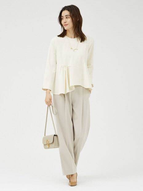 qualite「ペプラムギャザーアシメブラウス/オケージョン/セレモニー」|シャツ・ブラウス|