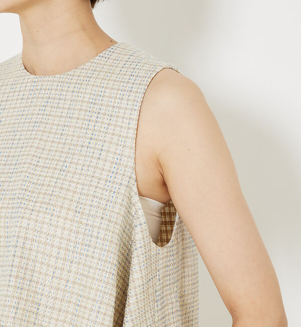 qualite「ミックスカラーツイードノースリーブ」|キャミソール|