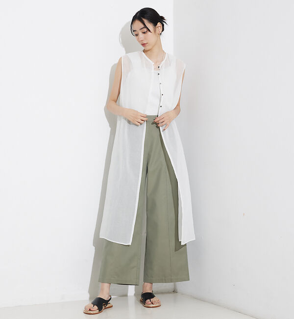 qualite「撥水ツイルワイドパンツ」|その他|