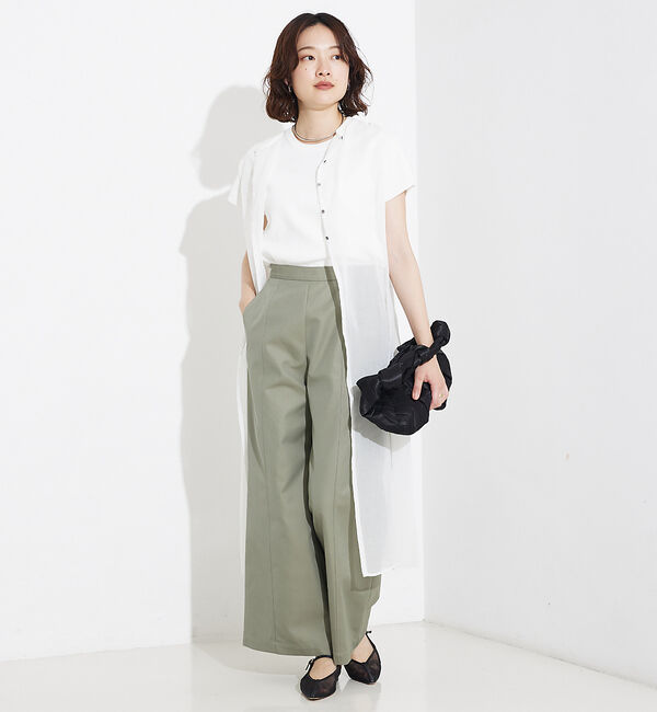 qualite「撥水ツイルワイドパンツ」|その他|