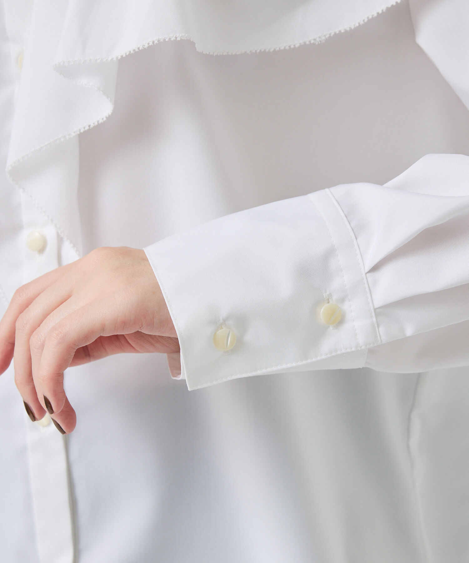 qualite「ラッフルショールブラウス」|シャツ・ブラウス|