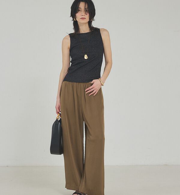 qualite「ラメテレコタンク【予約】」|キャミソール|