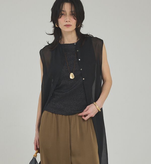 qualite「ラメテレコタンク【予約】」|キャミソール|