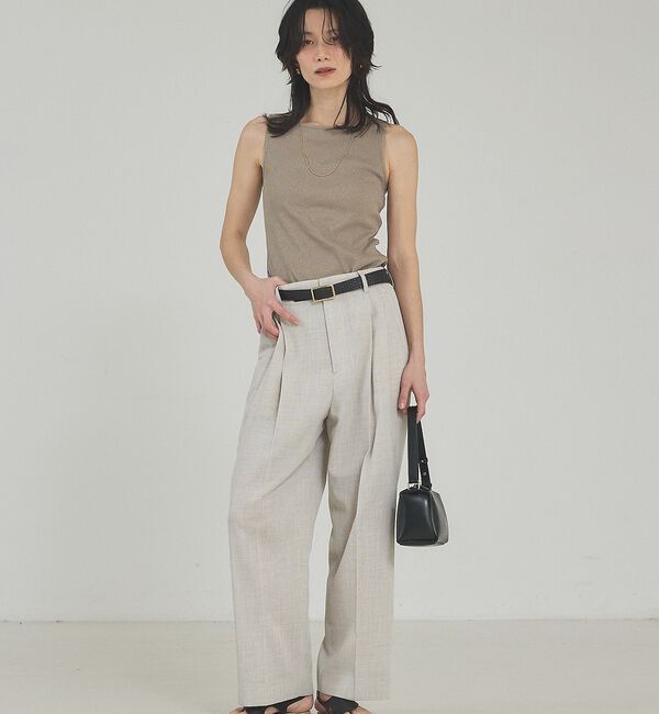 qualite「ラメテレコタンク【予約】」|キャミソール|