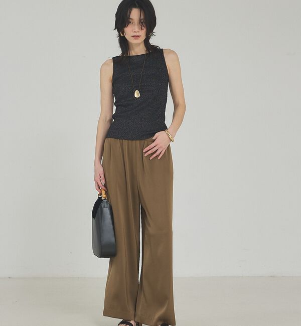 qualite「ラメテレコタンク【予約】」|キャミソール|