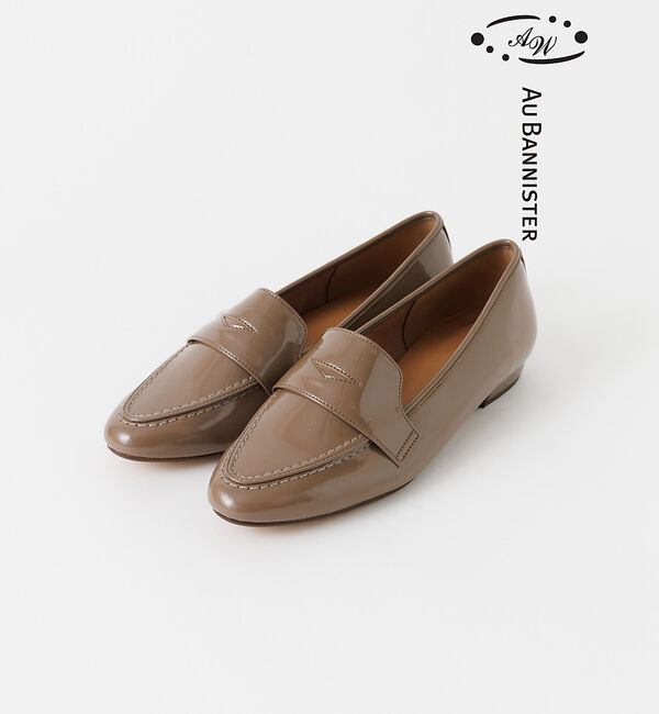 AU BANNISTER「【晴雨兼用】生活防水ローファー」|レインシューズ|グレージュ