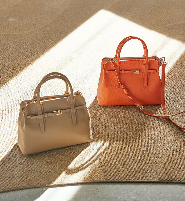 LOWELL things「Belte/レザーベルテッド2WAYトート」|ショルダー・メッセンジャー|