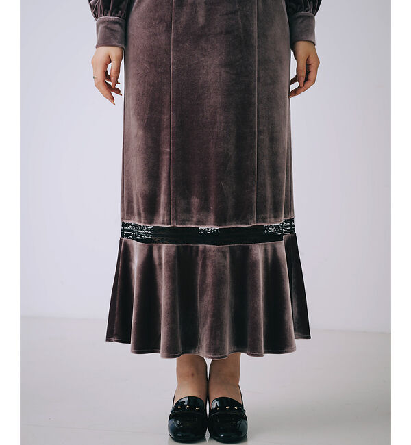 SELFIST「2wayベロアマーメイドワンピース」|ワンピース|