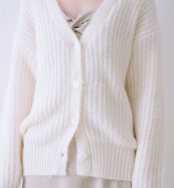 SELFIST「【一花さんコラボ】ニットカーデ＆サテンワンピースSET」|ワンピース|