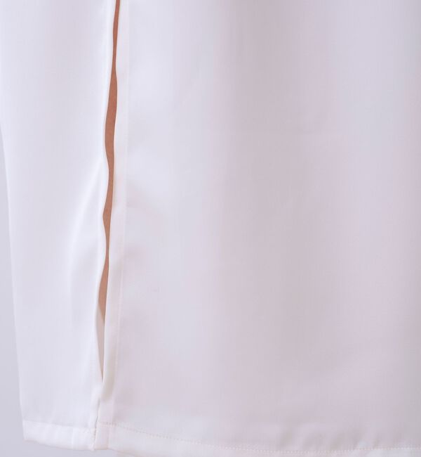 SELFIST「【一花さんコラボ】ニットカーデ＆サテンワンピースSET」|ワンピース|