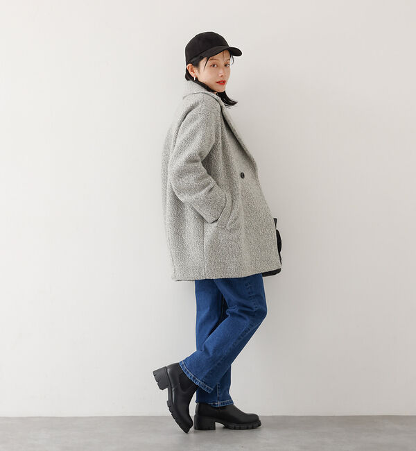 abahouse mavie「ダブルハーフコート」|ピーコート|