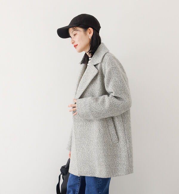 abahouse mavie「ダブルハーフコート」|ピーコート|