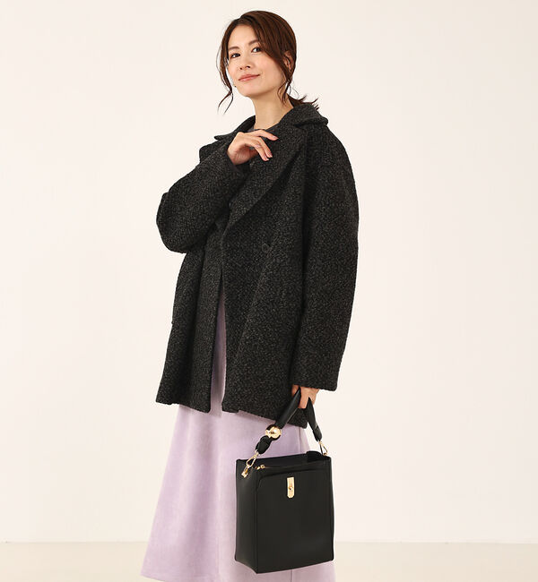 abahouse mavie「ダブルハーフコート」|ピーコート|