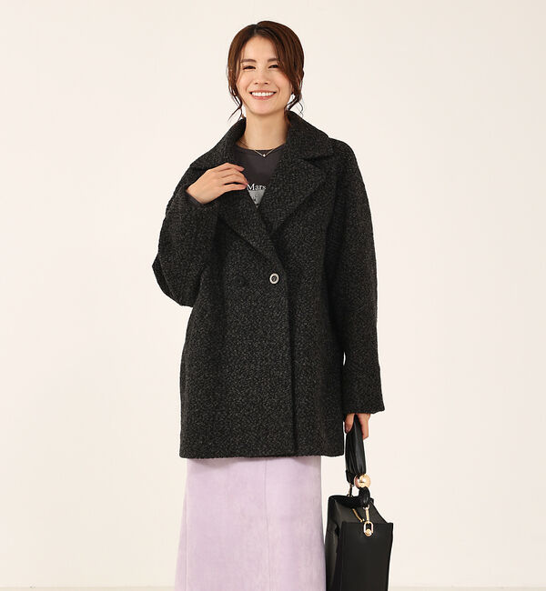 abahouse mavie「ダブルハーフコート」|ピーコート|