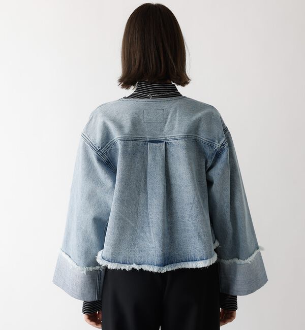 abahouse mavie「【EDWIN】ロールアップデニムジャケット/春服/Gジャン/ノーカラー/ショート」|その他|