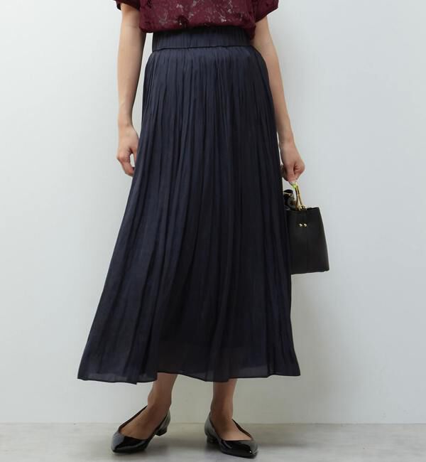 TIARA「ギャザースカート」|スカート|ネイビー