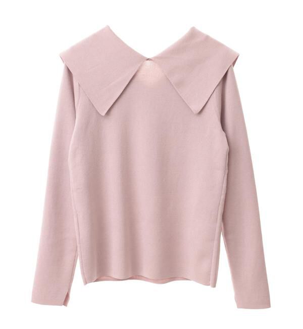 TIARA「ビッグカラーコンパクトニット」|ニット・セーター|